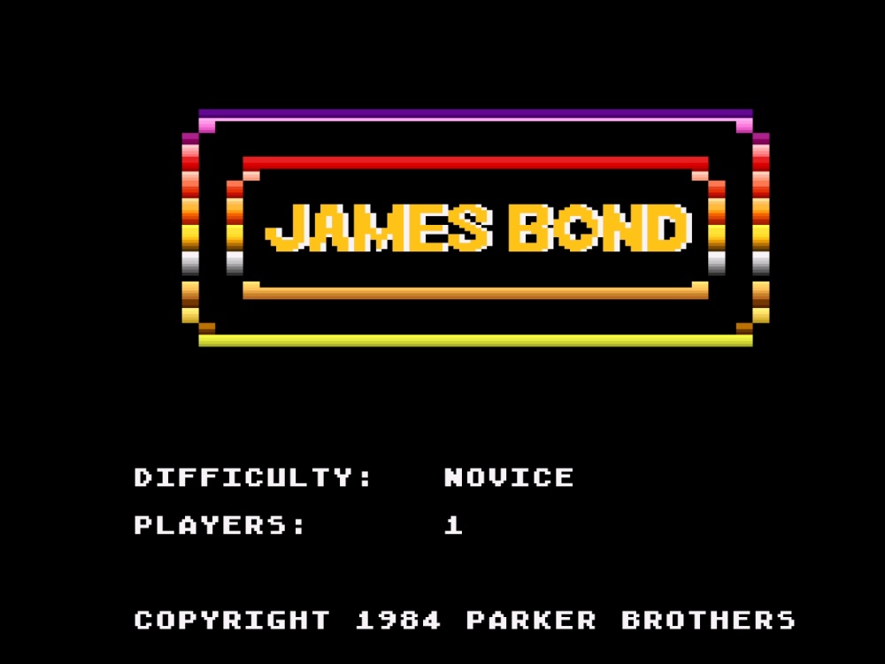 Title Screen of James Bond 007 for Atari 5200